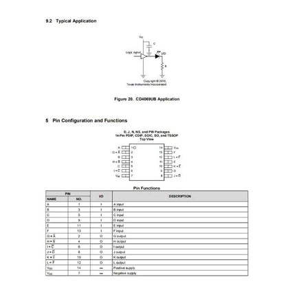 5PCS CD4069UBM Hex Inverter IC SOP-14 CD4069BM High-Performance SMD Logic Chip