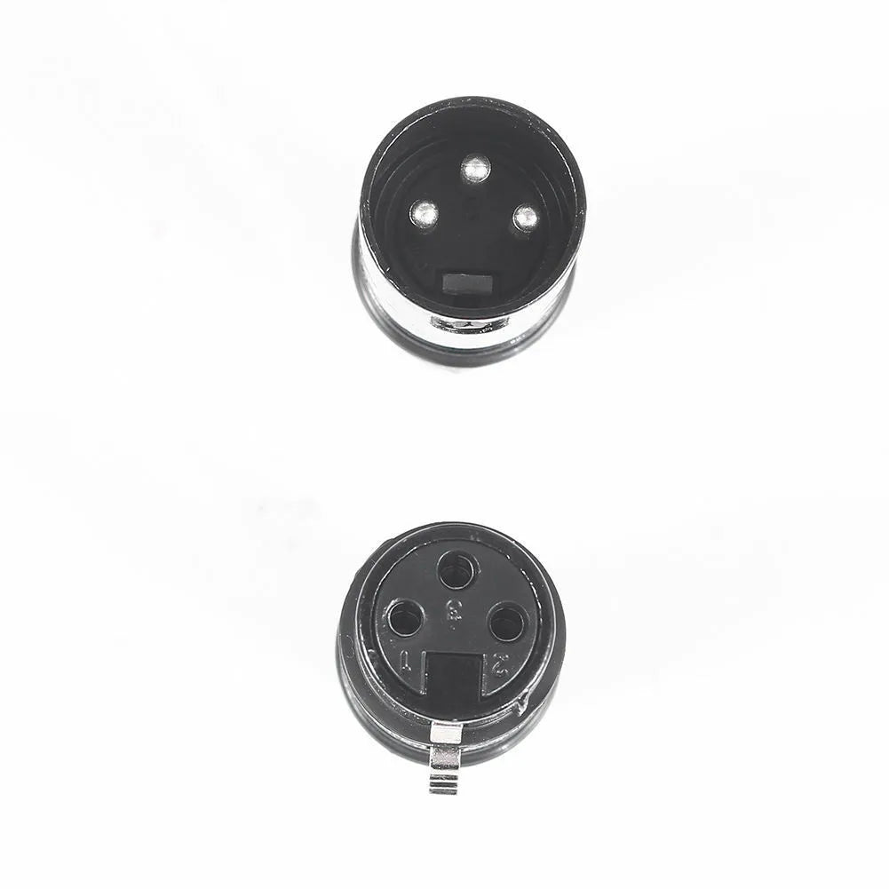 XLR DMX 3-Pin Male & Female MIC Snake Plug Audio Microphone Cable Connector, Signal Transmitter
