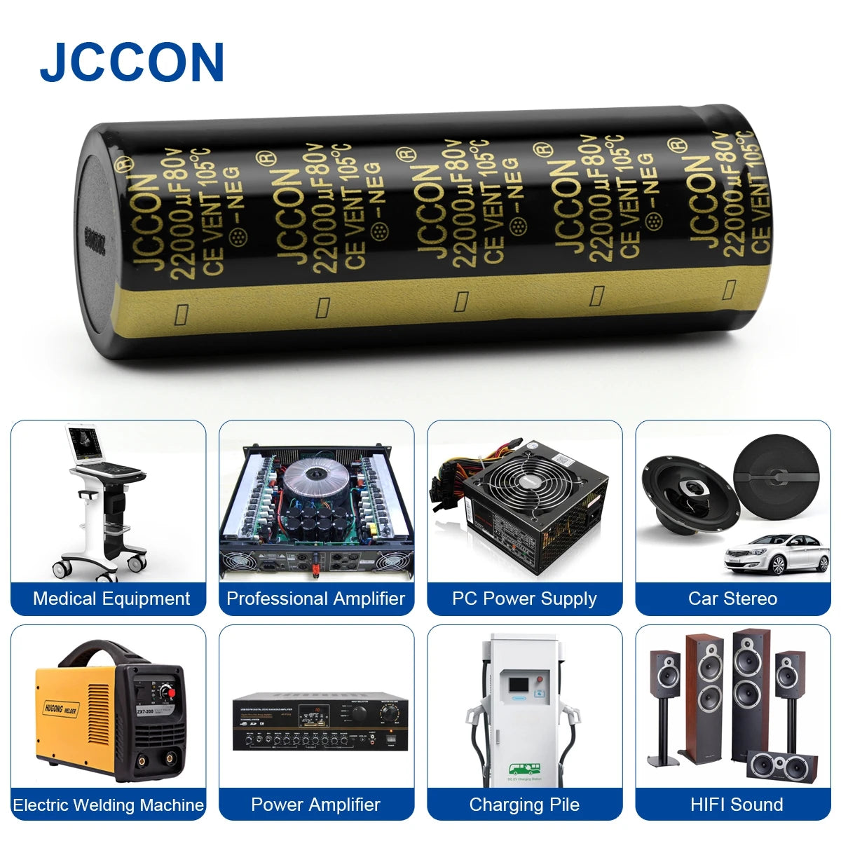 Audio Electrolytic Capacitor 80V 3300UF-10000UF High Frequency Low ESR for HiFi Amplifier Speaker