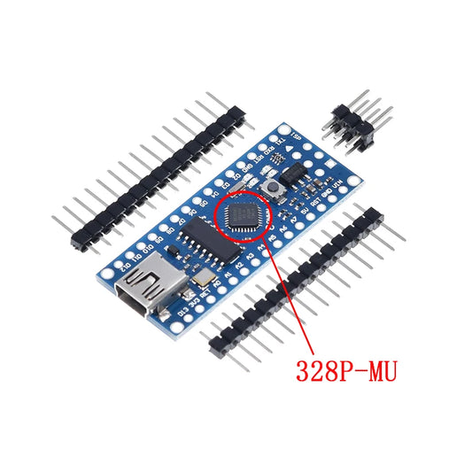 ATmega328P Nano V3.0 Development Board with CH340G USB 5V 16MHz Microcontroller for Arduino Projects