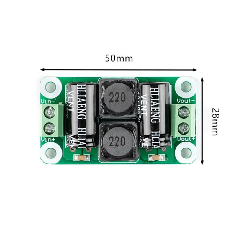 DC Adjustable Power Filter Board 0–50V Class D Amplifier EMI Interference Suppression Module