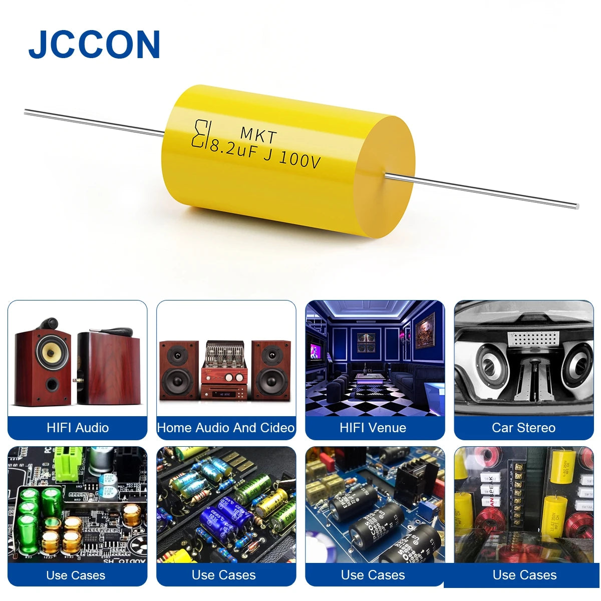 100V Axial Audio Capacitor for HiFi Crossover, Coupling & Frequency-Divided Speaker Applications