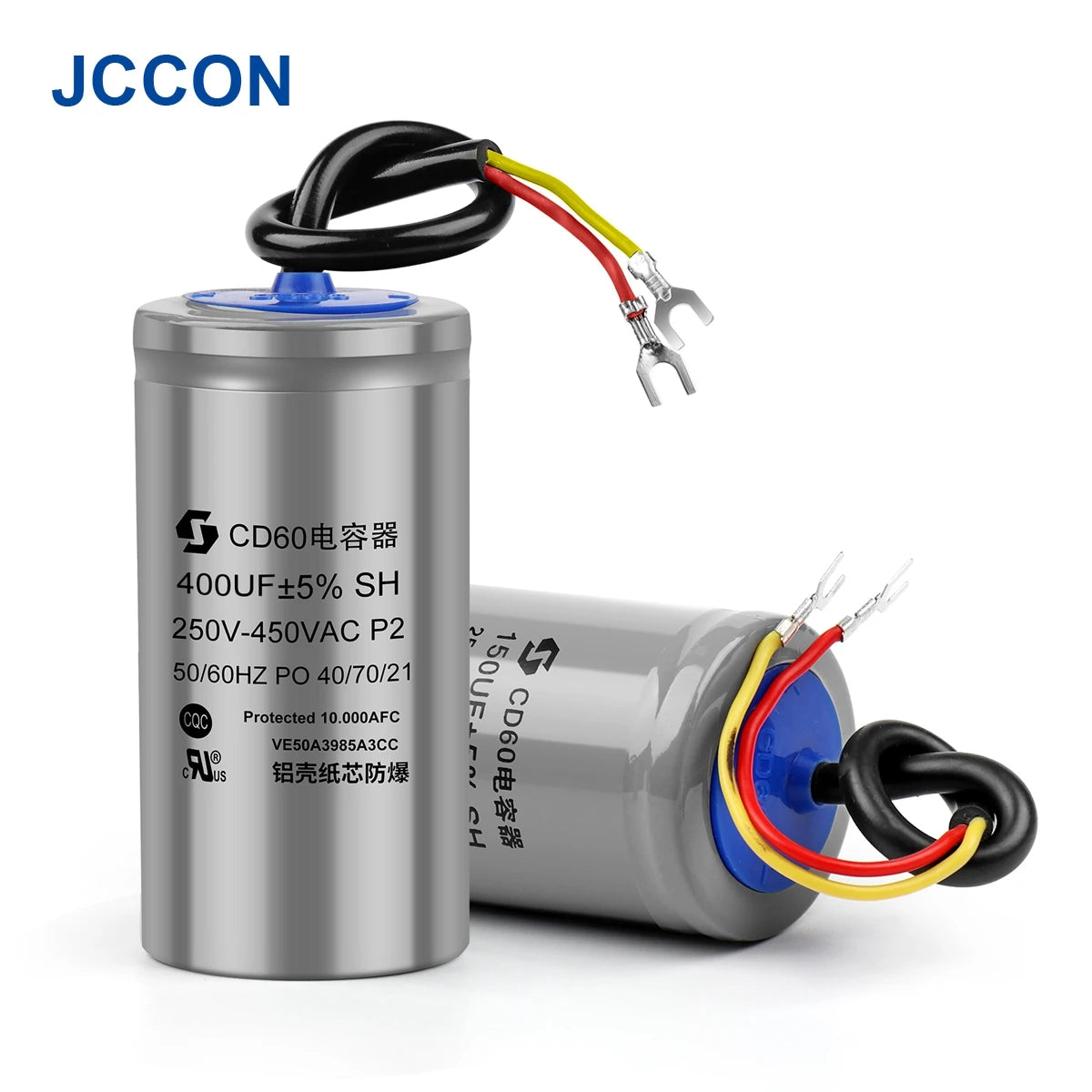 CD60 Motor Start and Run Capacitor 450V 50µF–400µF