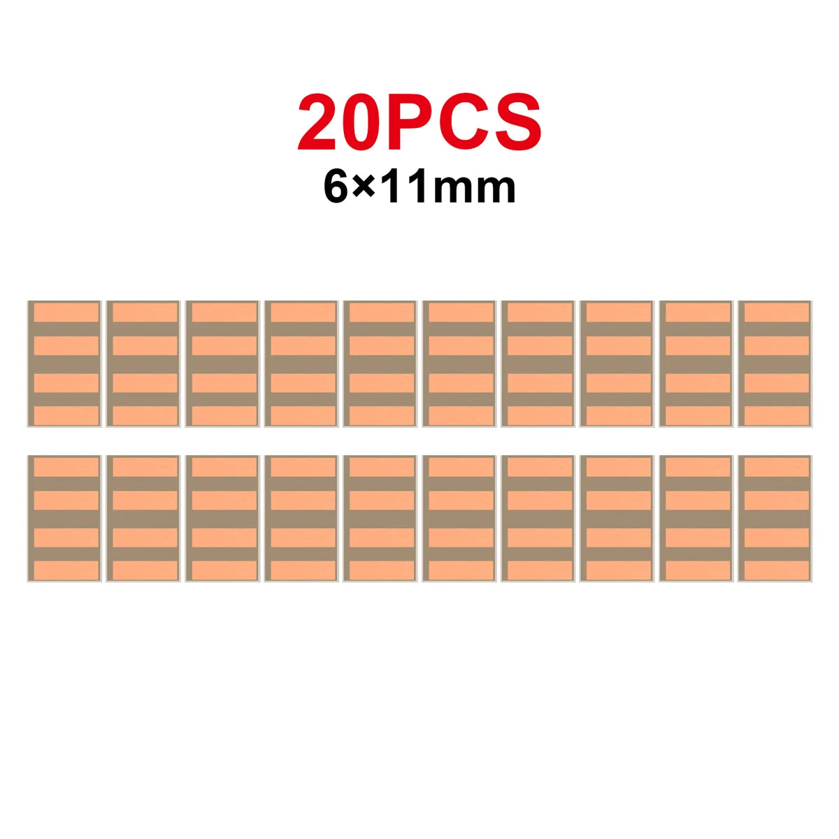 Double-Sided PCB Pitch Adapter Converter Board Set DIY 6x11, 6x10, 7x10, 8x10, 8x12, 6.5x8.7mm
