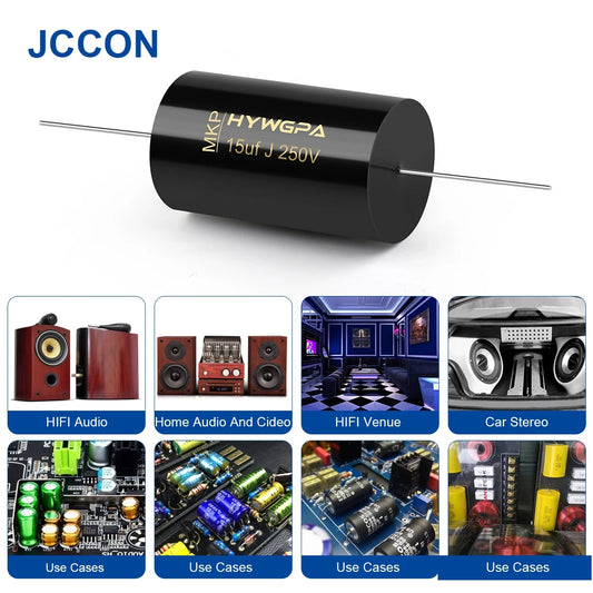 100V-250V MKP Axial Audio Capacitor for HiFi Crossover, Coupling & Frequency-Divided Speaker Applications