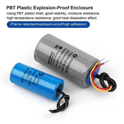 CD60 Motor Start and Run Capacitor 450V 50µF–400µF