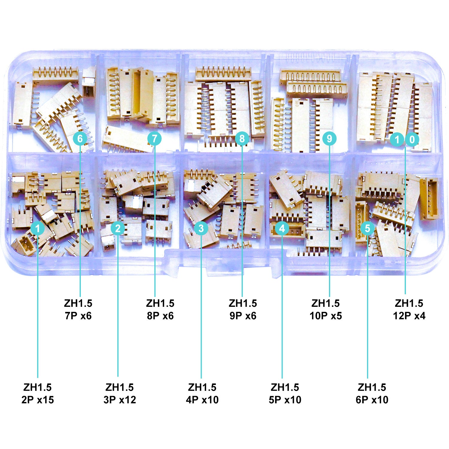 High_Precision_JST_ZH1.5mm_SMT_Right_Angle_Male_Header_Variety_Pack