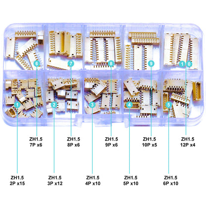 High_Precision_JST_ZH1.5mm_SMT_Right_Angle_Male_Header_Variety_Pack