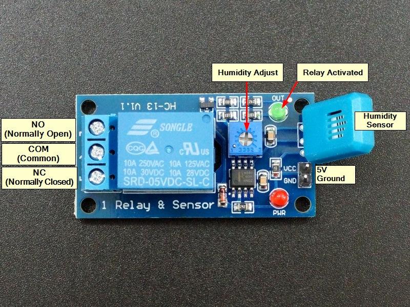 Humidity Sensitive Relay Module 5V