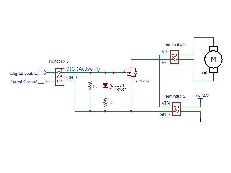 IRF520 N-Ch MOSFET Module