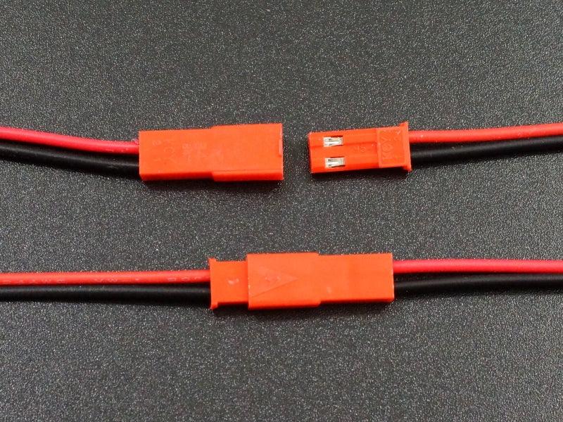 JST RCY 2-Pin Male/Female Connector (5-Pack)