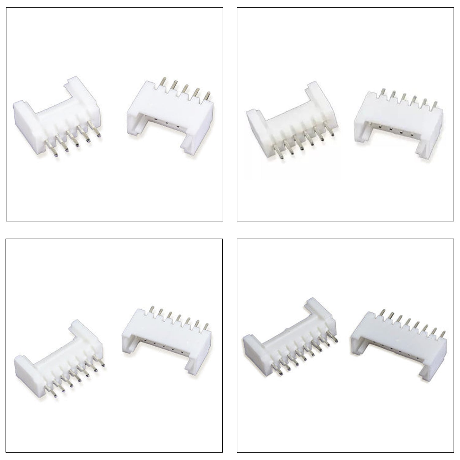 Layout of all components in the JST HY2.0 DIP connector kit for easy identification