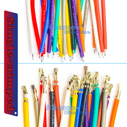 JST HY 2.0mm Female Pre-Crimped Terminal Silicone single-head Cable (Without Connector), 22AWG UL3239 Soft Wire 200℃ Heat Resistant 3KV 3A