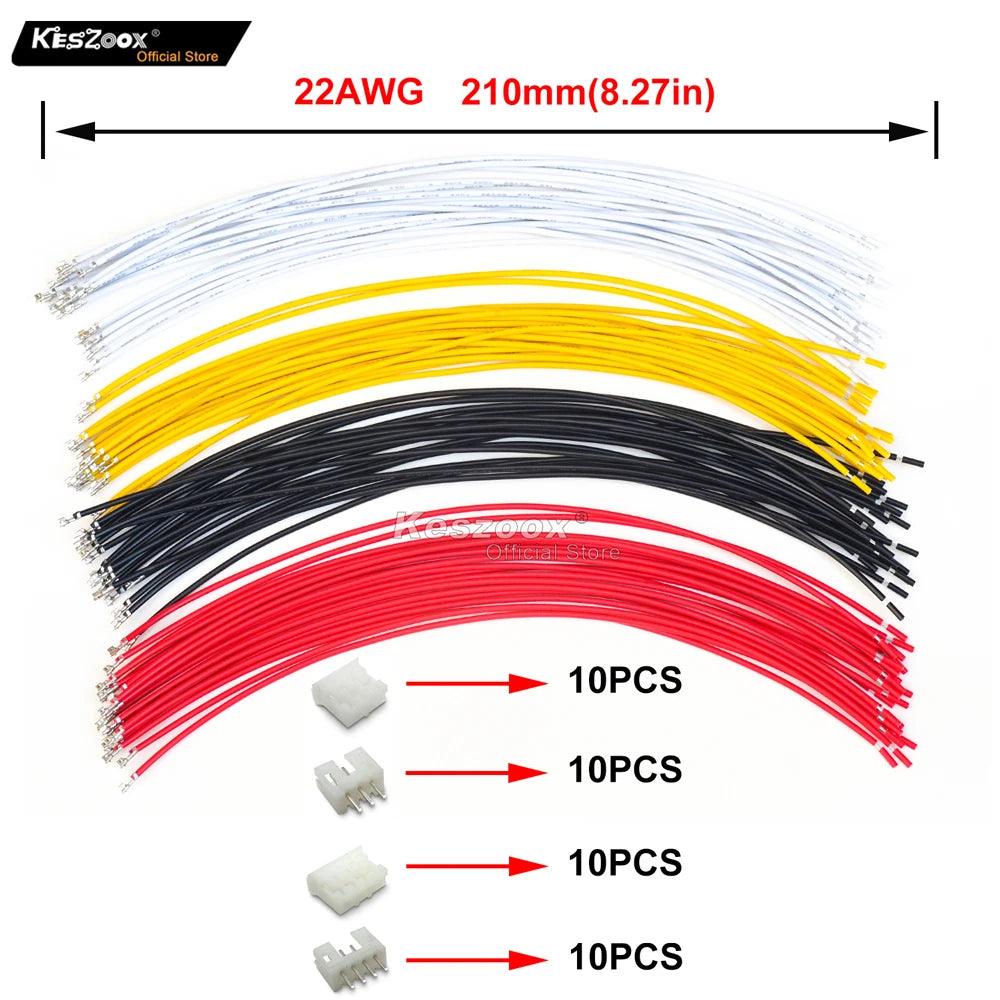 JST PH2.0 3P/4P 22AWG Terminal Wire Kit-7