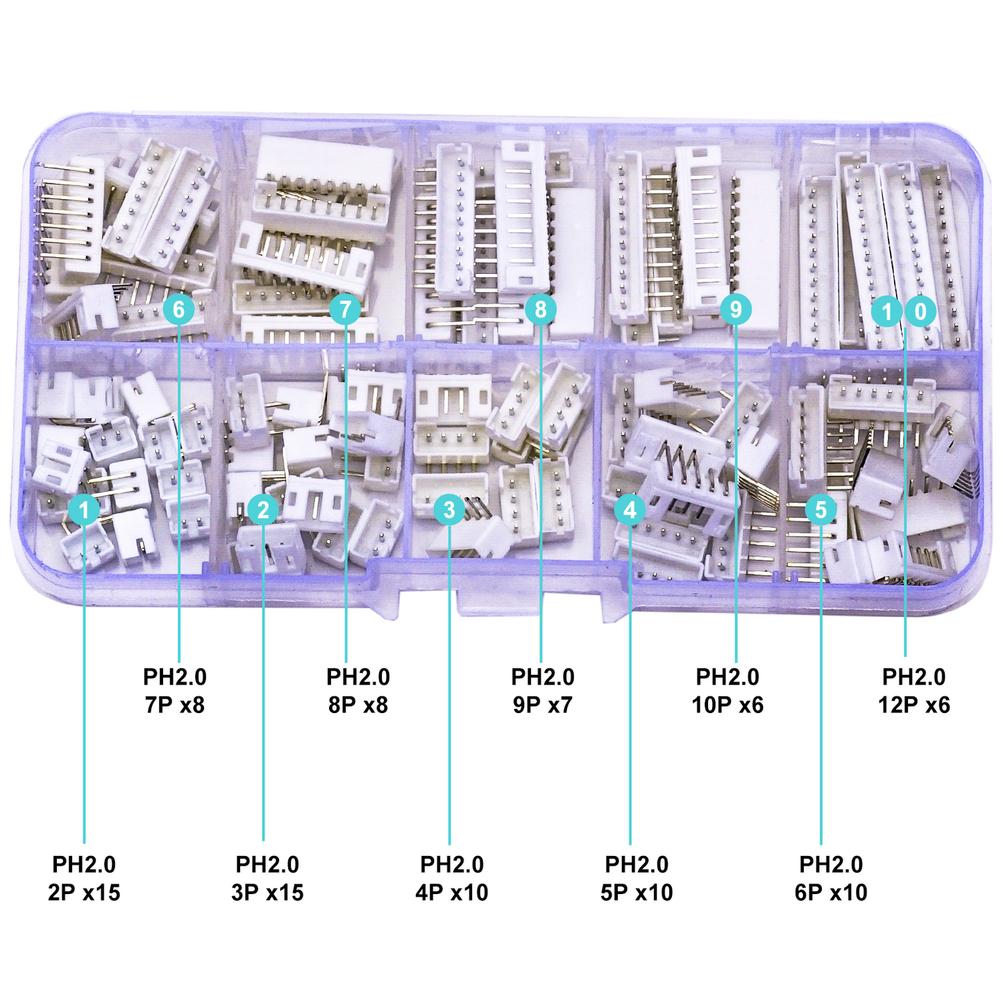 JST_PH2.0mm_Pitch_Right_Angle_DIP_Header_Kit