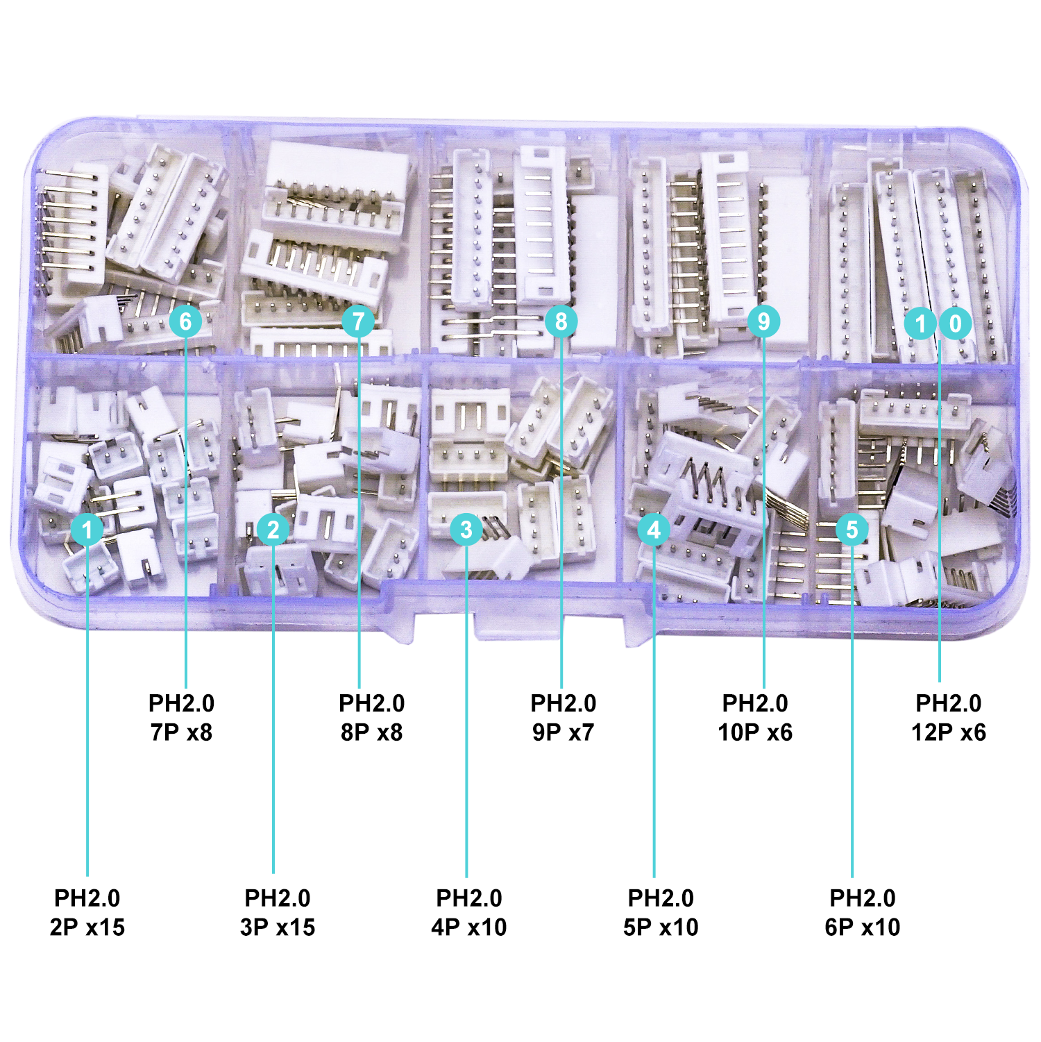 JST_PH2.0mm_Pitch_Right_Angle_DIP_Header_Kit