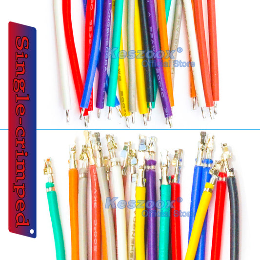 JST PHD 2.0mm single-head Pre-Crimped Terminal Silicone Cable (Without Connector), 22AWG UL3239 Soft Wire 200℃ Heat Resistant 3KV 3A