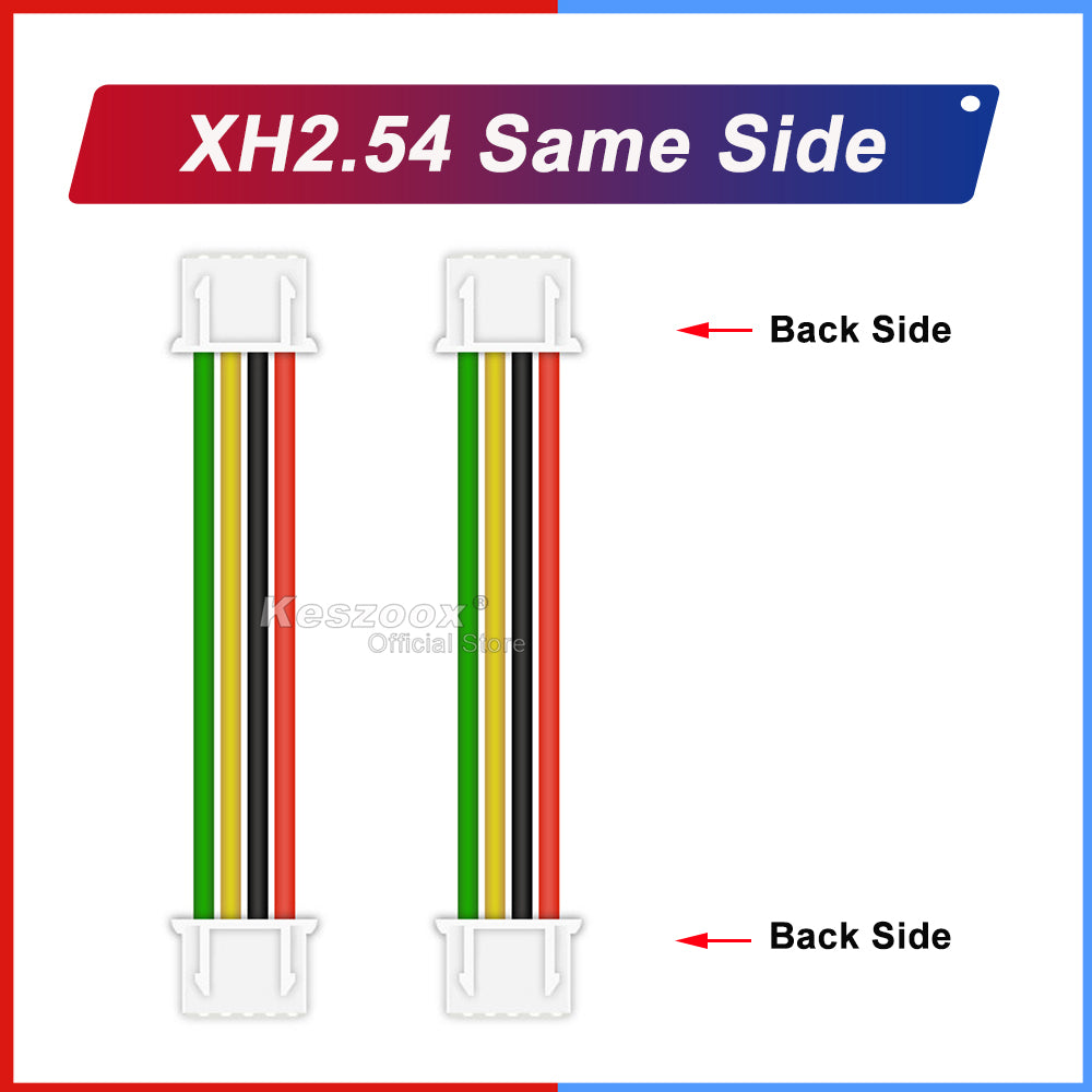 JST PH 2.0mm 4-pin cable connector both sided-1