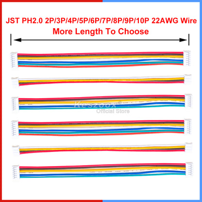 JST PH 2.0mm 4-pin cable connector both sided-3
