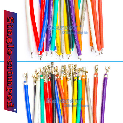 JST PH 2.0mm Female single-head Pre-Crimped Terminal Silicone Cable (Without Connector), 22AWG UL3239 Soft Wire 200℃ Heat Resistant 3KV 3A