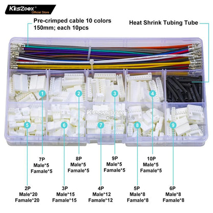 JST PH Male/Female Housing 22AWG Cable Connector Kit-1