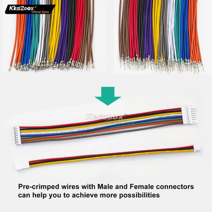 JST PH Male/Female Housing 22AWG Cable Connector Kit-4
