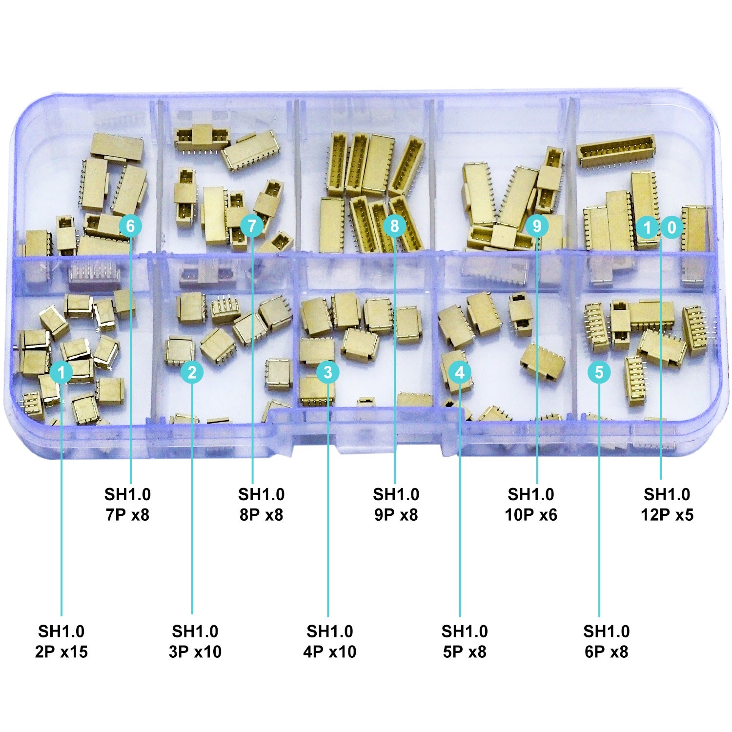 JST_SH1.0_SMT_Vertical_Header_Connectors_for_PCB_Assembly