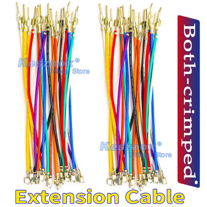 JST VH 3.96mm Male-Female Extension Pre-Crimped Terminal Silicone Cable (Without Connector), 20AWG UL3239 Soft Wire 200℃ Heat Resistant 3KV 5A