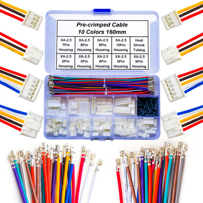 JST_XA_2.5_Connector_Kit_with_22AWG_Pre-Crimped_Wires_Full_Set