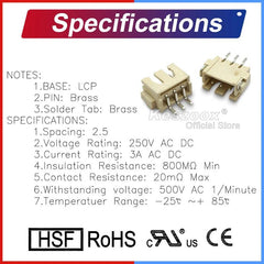 JST XH2.54 Connector SMT Horizontal Socket-1