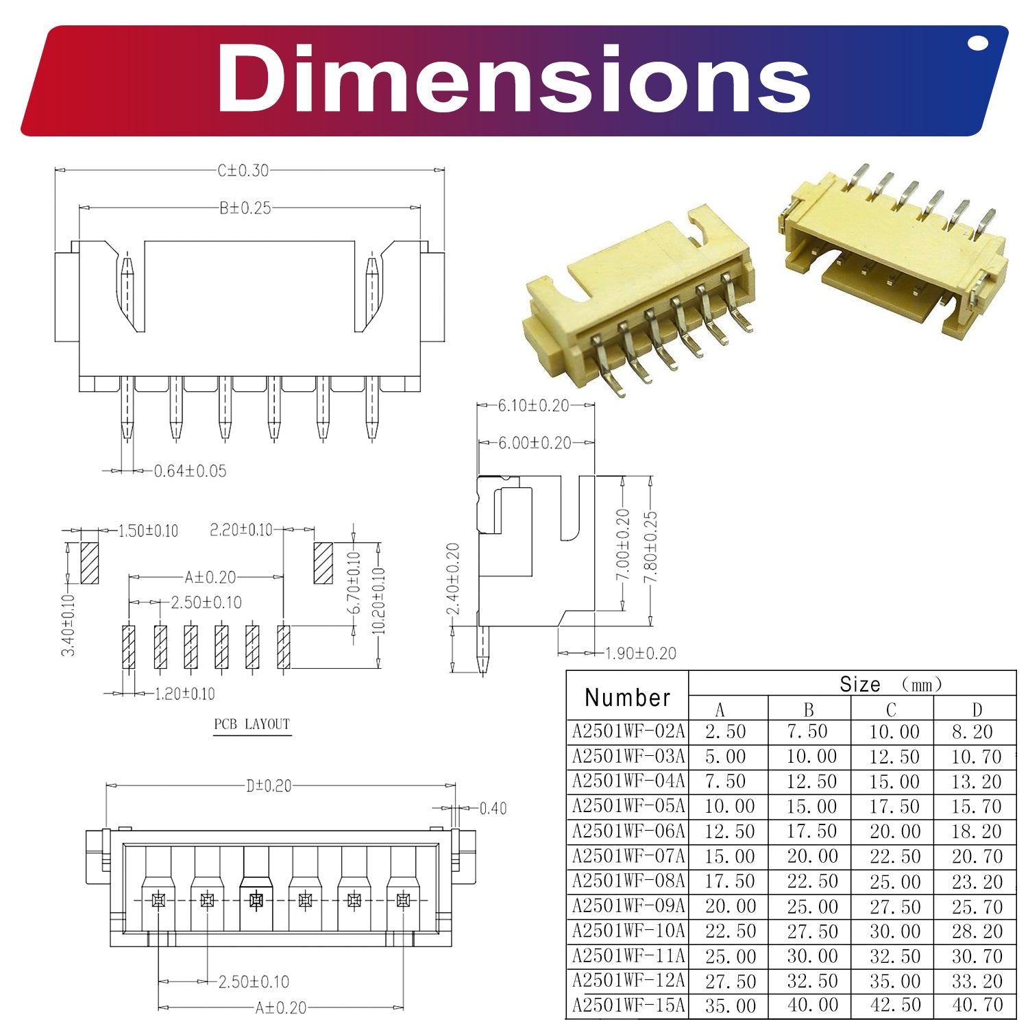 JST_XH2.5mm_Pitch_SMT_Header_Connector_Assortment