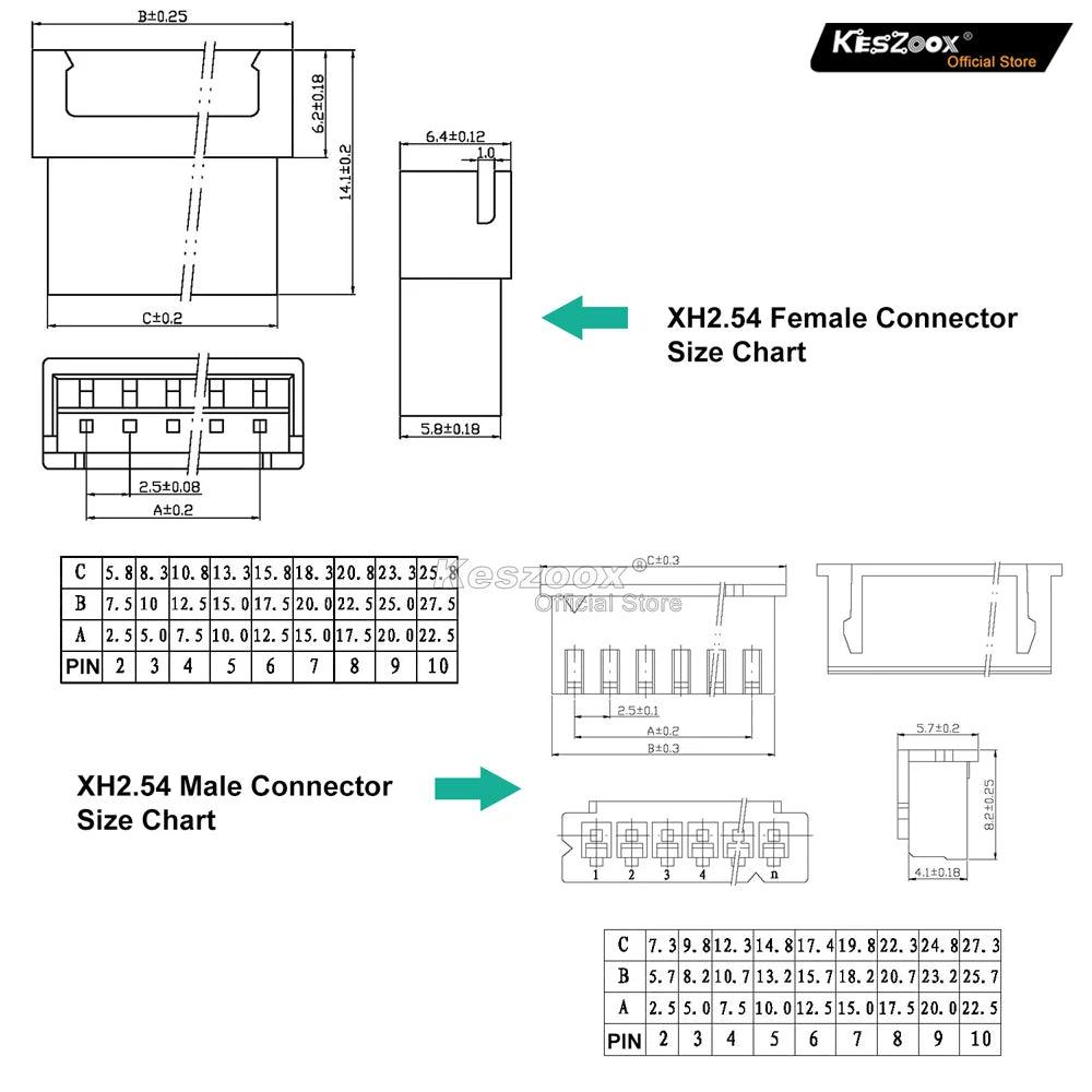 JST XHP2.54 Cable Connector Kit-5