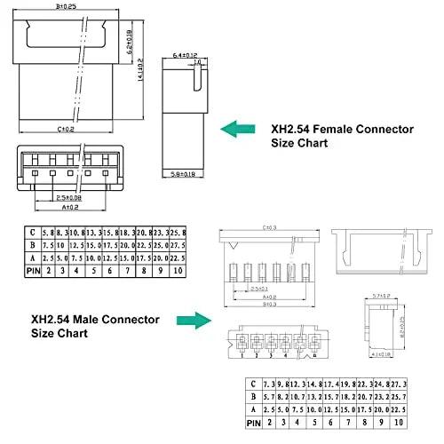 JST XH 2.54 Male Female Connector 4