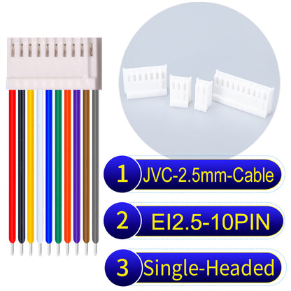 JVC_EI2.5mm_10Pin_Single-Headed_22AWG_PVC_Cable
