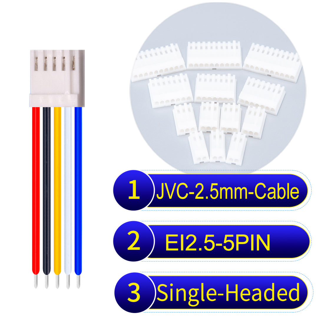 JVC_EI2.5mm_5Pin_Single-Headed_22AWG_PVC_Cable