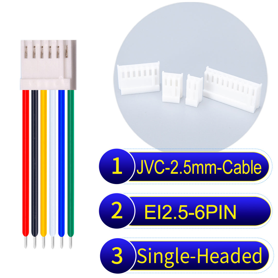 JVC_EI2.5mm_6Pin_Single-Headed_22AWG_PVC_Cable