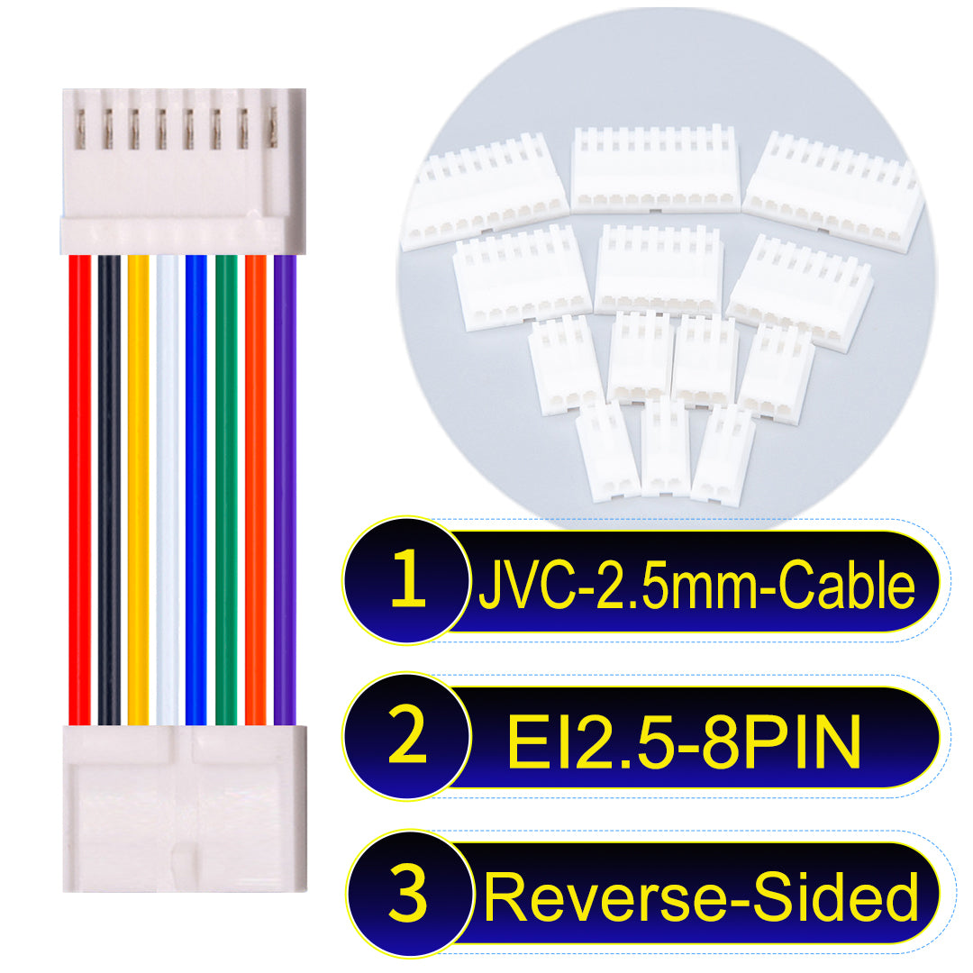 JVC_EI2.5mm_8Pin_Reverse-Side-Head_22AWG_PVC_Cable