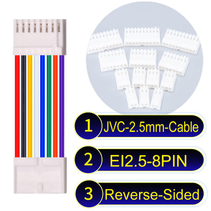 JVC_EI2.5mm_8Pin_Reverse-Side-Head_22AWG_PVC_Cable