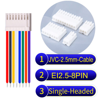 JVC_EI2.5mm_8Pin_Single-Headed_22AWG_PVC_Cable