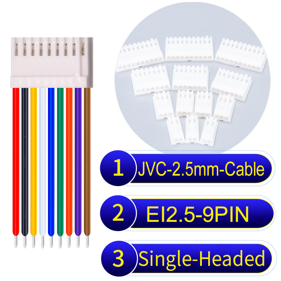 JVC_EI2.5mm_9Pin_Single-Headed_22AWG_PVC_Cable