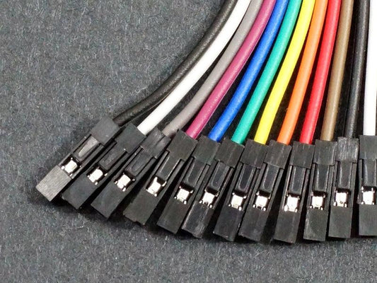 Jumper Wires, Male/Female, 40 Conductors x 12″ (30cm)