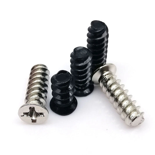 KB4_KB5_black_and_silver_flat_countersunk_Phillips_head_screw_for_PC_case_cooler_fan_mounting