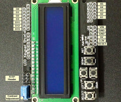 LCD1602 16×2 Blue LCD with Keypad Shield