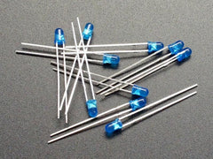 LED Blue 3mm Diffused General Purpose (10-Pack)