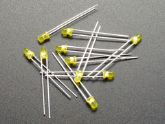 LED Yellow 3mm Diffused General Purpose (10-Pack)