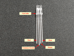 LED RGB 5mm Clear CA (5-Pack)