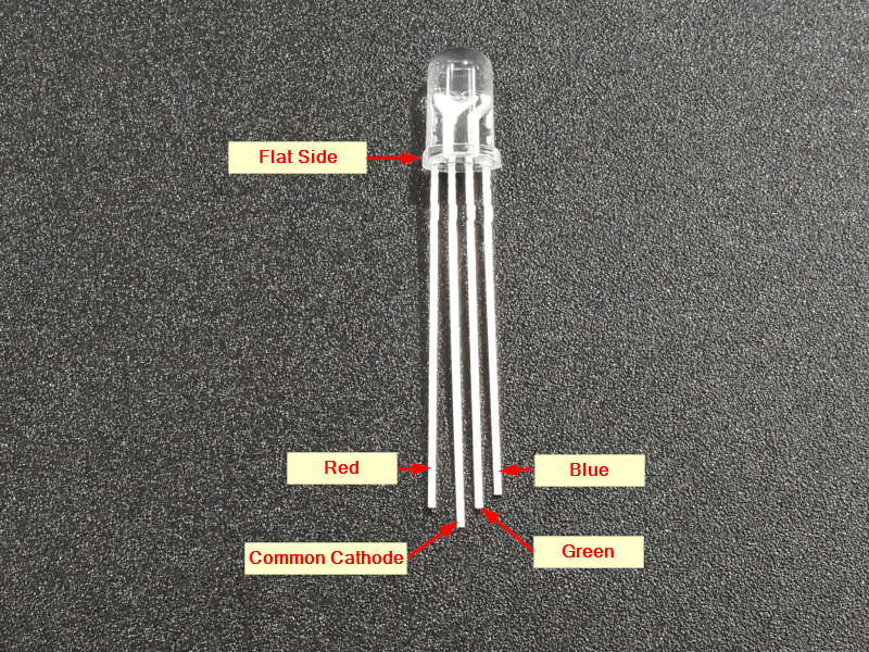 LED RGB 5mm Clear CC (5-Pack)