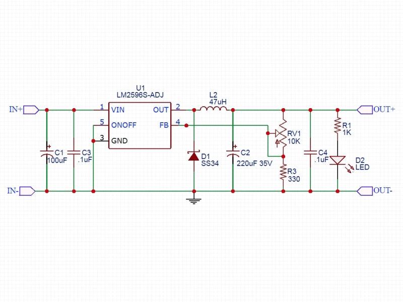 LM2596S Adjustable DC-DC Step-Down Module