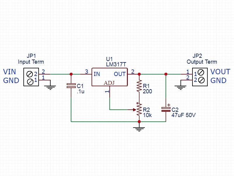 LM317 Adjustable Linear Regulator Module