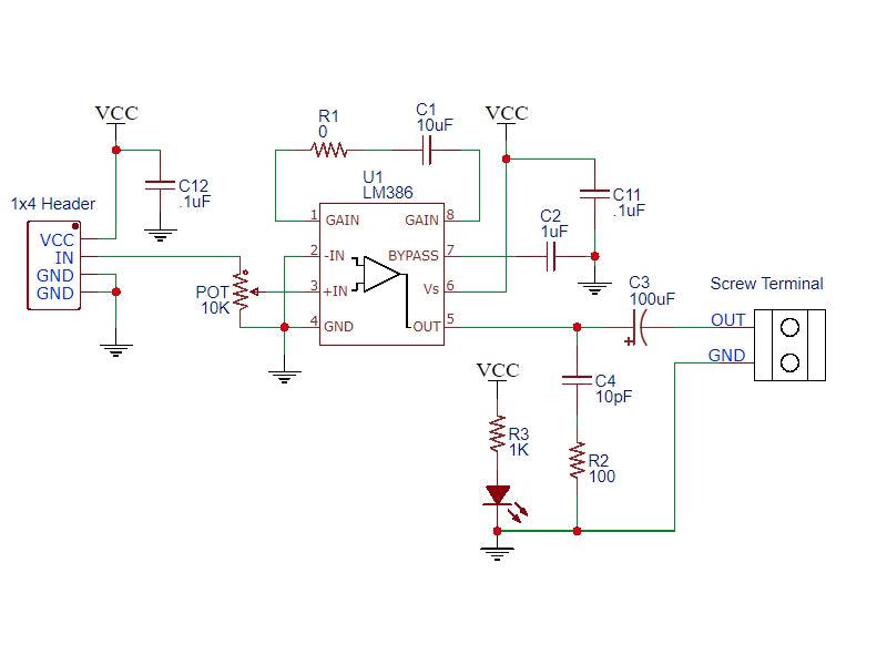 LM386 Audio Amplifier Module